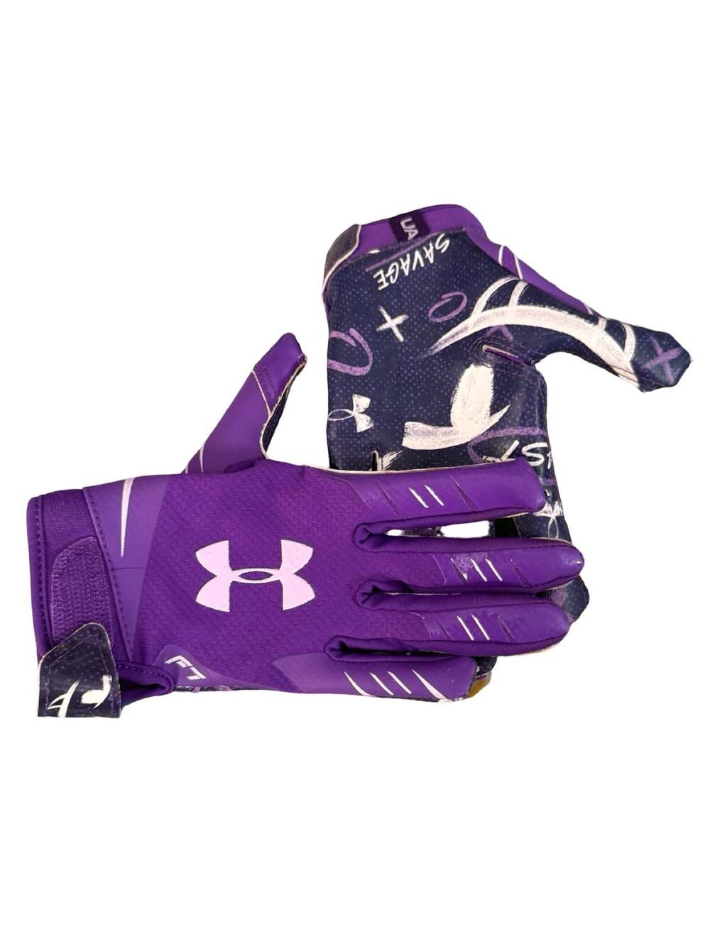 Under Armour F7 Football Receiver Gloves - Purple Savage Edition
